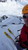 Kľúčový flek zjazdu - zoskok na exponovaný snehový hrebienok