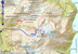 Mapa so zákresom lyžiarskej túry Soredalen (parkisko pri  Rabben, cca 150 m.n.m.) - Svartvassbu - Nyheitinden (1598 m) - ľadovec - sedielko v Z hrebeni Nyheitindu (cca 1500) - Nyheia - Rabben