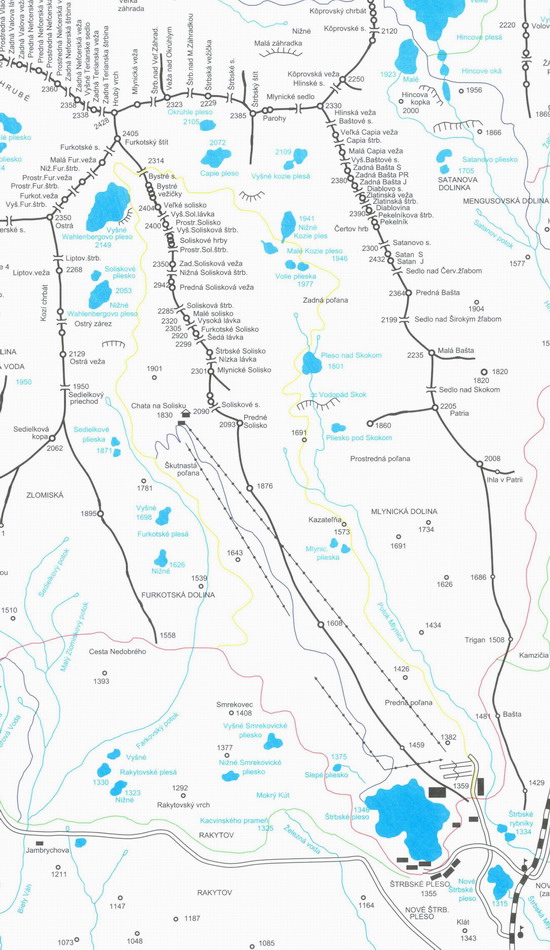 Mlynicka dolina - mapa