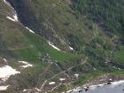 Letecký pohľad na horskú usadlosť Rossbodestafel, z ktorej sme pred piatimi hodinami štartovali
