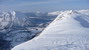 Pohľad z hrebeňa na koniec Romsdalskej doliny ústiacej do Isfjordu