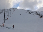 Záver lyžovačky po zjazdovke lokálneho mikrostrediska