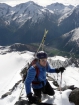 Na vrchole Lenzspitze (4294 m) je miesta minimum, takže spraviť solídnu vrcholovú fotečku je dosť náročné (fotil J. Švihálek)