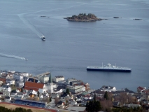 Centrum mesta Molde pri pohľade z Varden