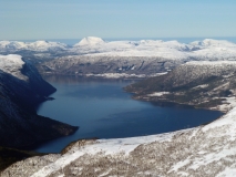 Zamatovo modrý Eresfjorden
