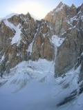 Skalná lavína z Mont Mauditu